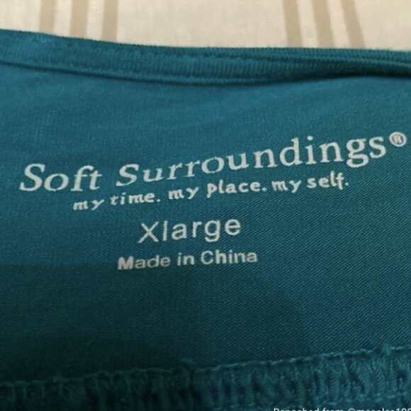 Soft Surroundings Open Front Swing Cardigan Turquoise Size XL - Picture 2 of 10
